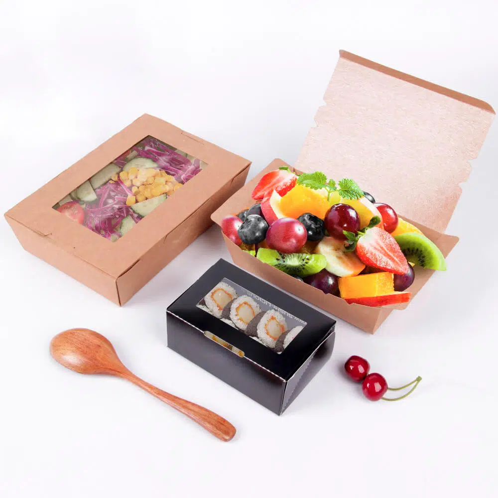 kraft paper salad lunch box