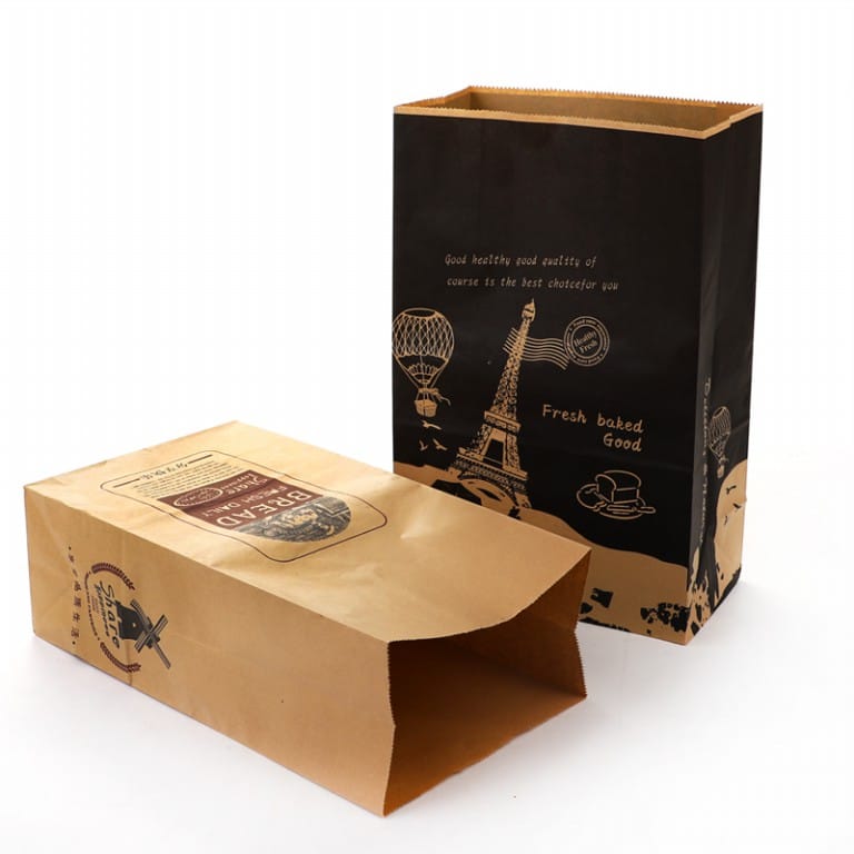 Custom Logo SOS Kraft Paper Lunch Bags - HuaCang Packaging Company