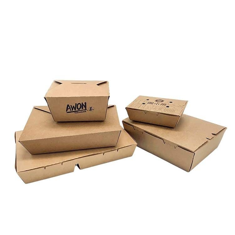 Custom printed logo takeaway food box - HuaCang Packaging Company