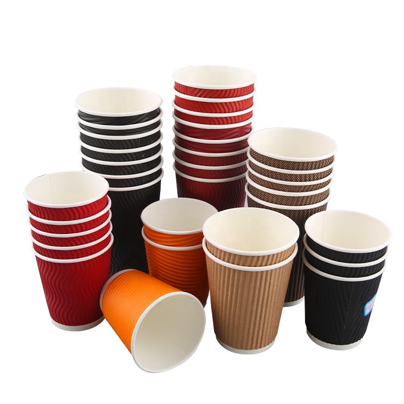 custom personalised disposable paper cup sleeve - HuaCang Packaging Company