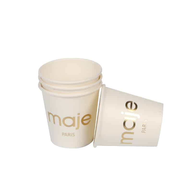 custom single wall coffee paper cup hot stamping logo - HuaCang ...
